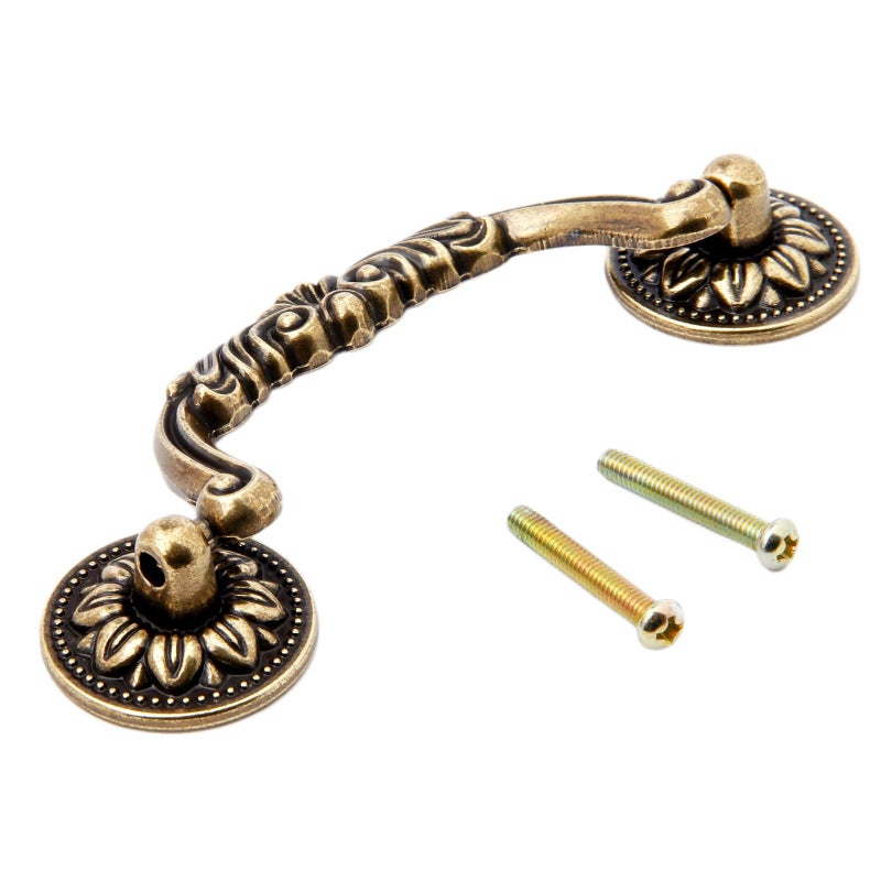 Mgoodoo 5PCS 3.78" Hole Center Vintage Antique Bronze Door Handle Furniture Knobs Pull for Kitchen Cabinets Cupboard Closet - Image 1